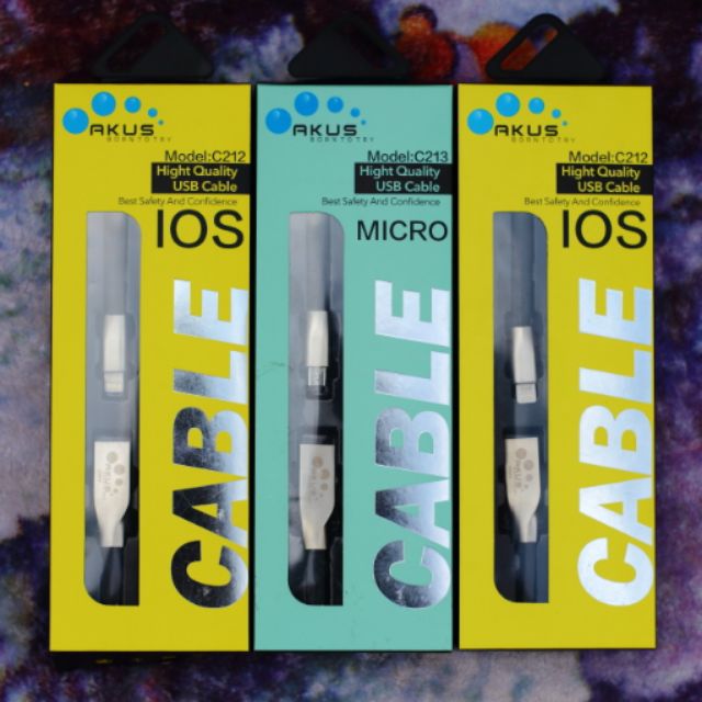 Cáp AKUS Lightning,mUSB,Type C