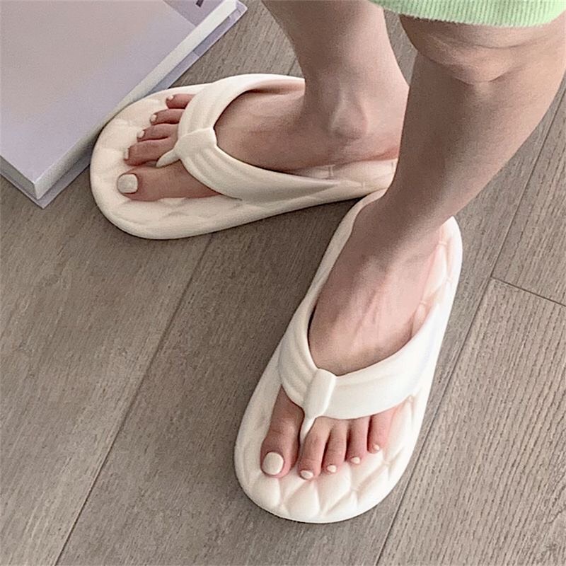 JY218  -Dép xỏ ngón bánh mì nữ tính dịu dàng dành cho các nàng, đế vân lưới form đúc liền siêu bền