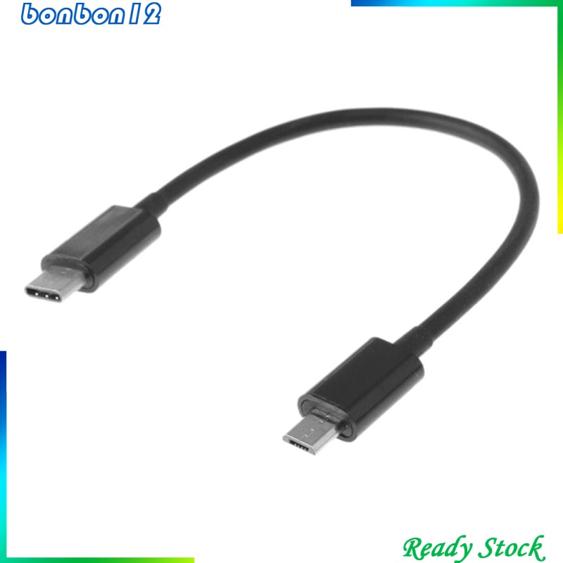 9.84\" USB 2.0 Micro USB to USB 3.1 Type-C Converter Charging Data Sync Cable