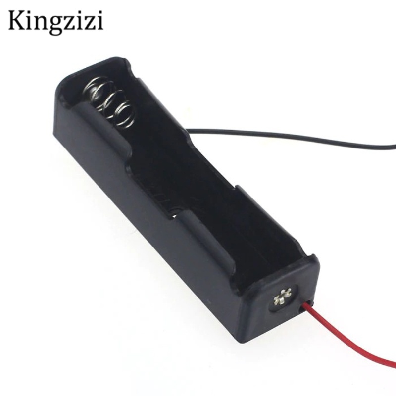 Hộp đựng pin 18650 3.7V với dây điện màu đen tiện lợi