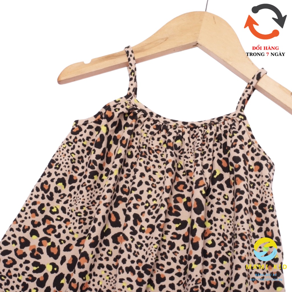 váy xinh cho bé gái 2 dây da báo CỰC NGẦU 12-40kg, mamikid
