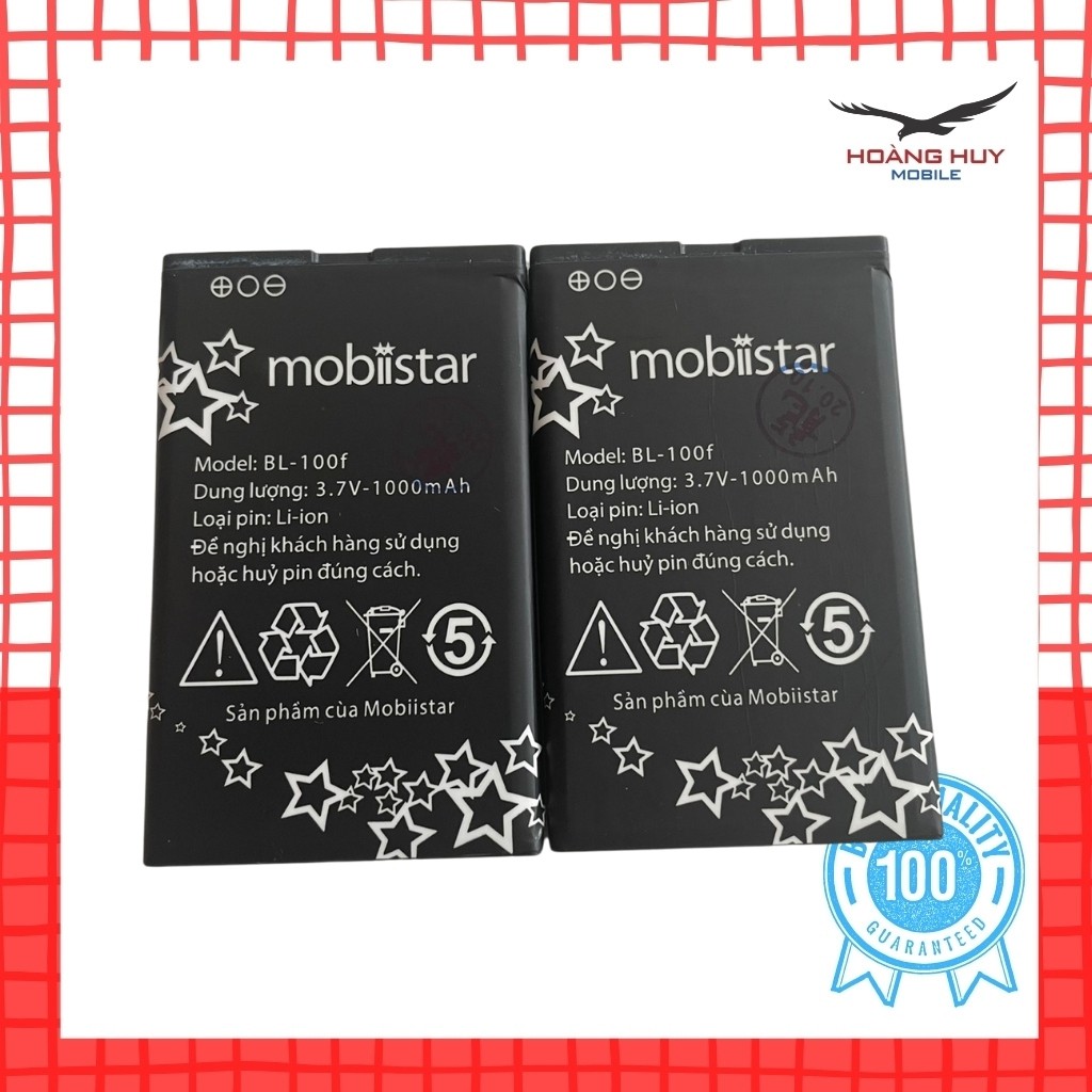 Pin Mobiistar BL-100f Dung Lượng 1000mAh Pin Zin Chính Hãng Bảo Hành 6 Tháng 1 Đổi 1