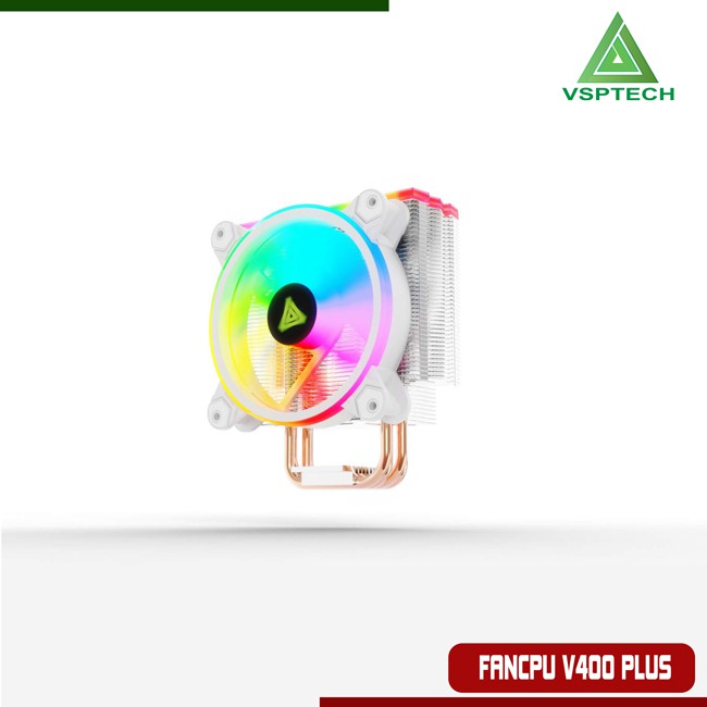 Quạt Tản Nhiệt Fan V400 PLUS Trắng (4U-12cm) LED RGB