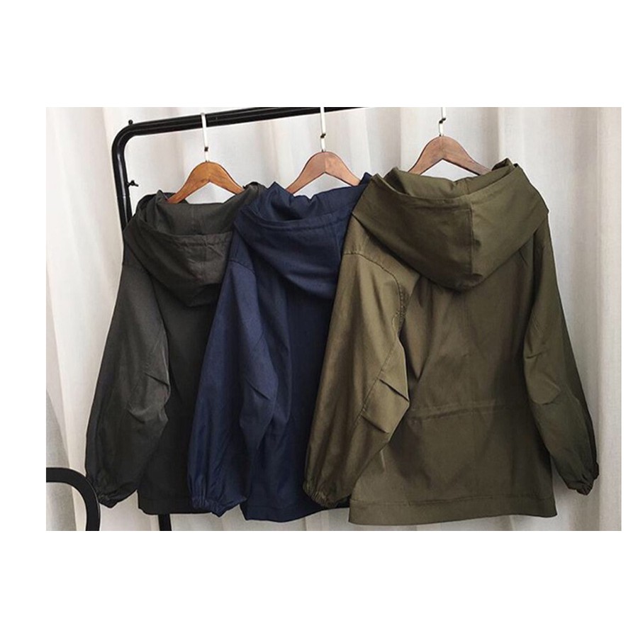 Áo khoac nữ form rộng có dây thắt eo