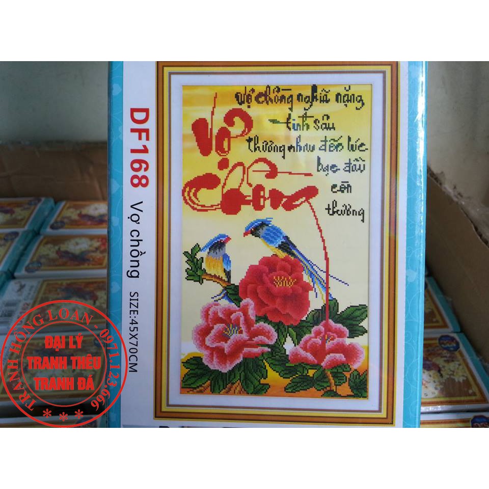 Tranh đính đá vợ chồng DF168