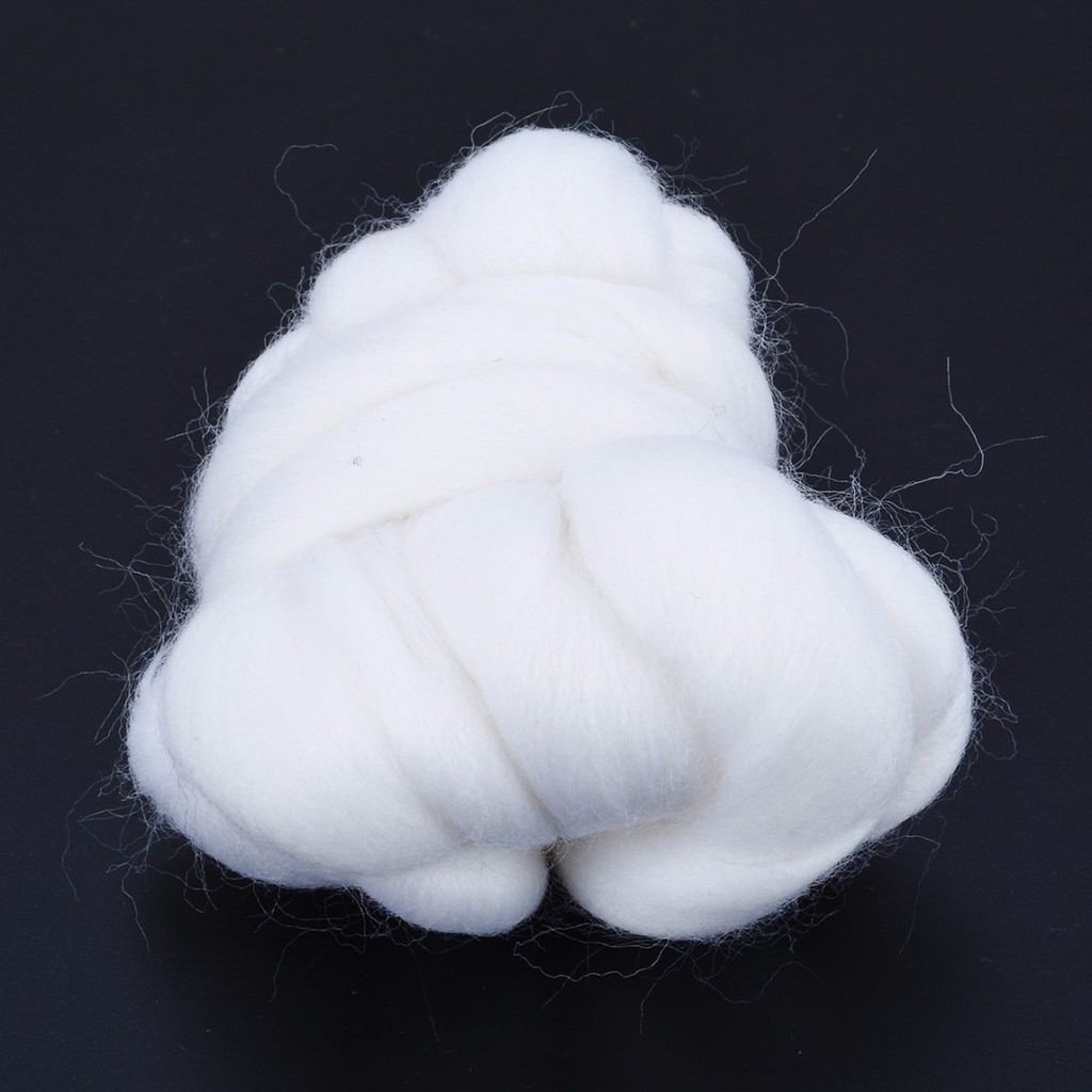 Cuộn Len 50g Mềm Mại Màu Trắng Nhuộm Tóc