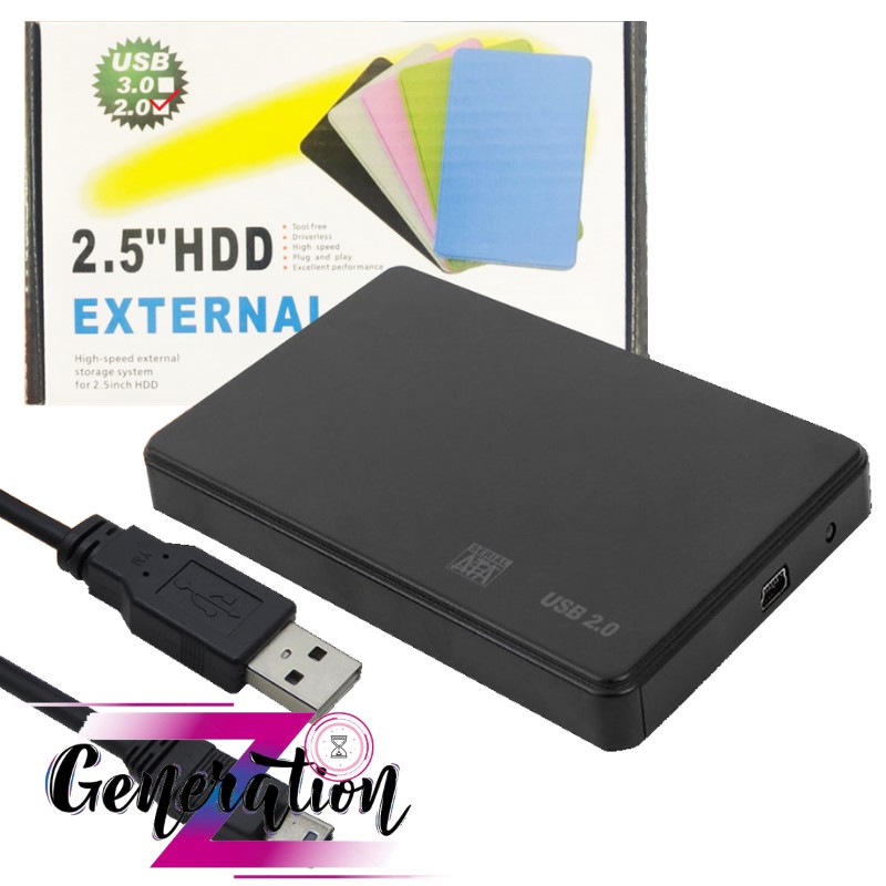 Box gắn HDD External Chuẩn Sata 2.5 - Nhựa màu đen