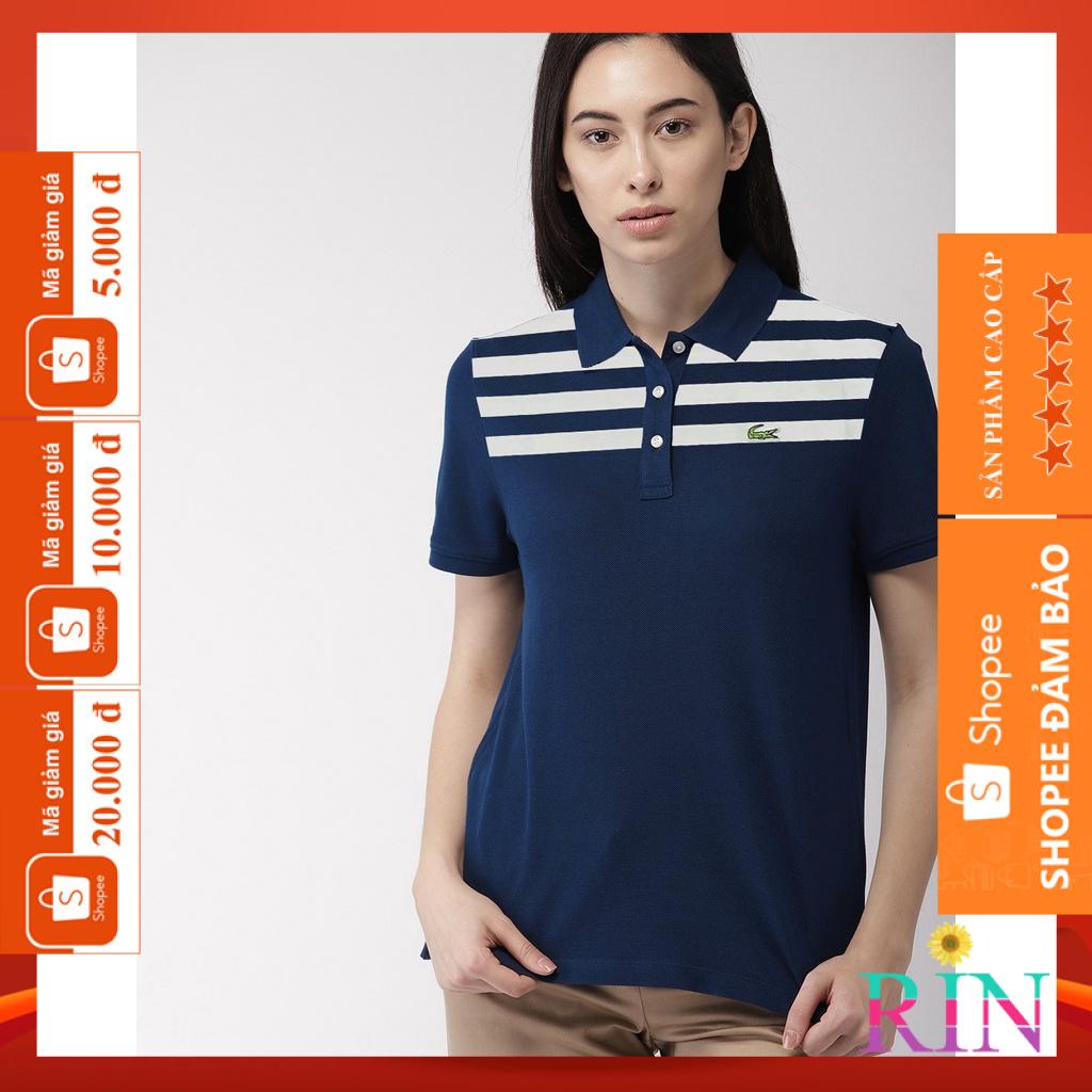 [HÌNH THẬT] ÁO THUN CỔ TRỤ LACOSTE TRẮNG XANH LÁ VNXK   - COTTON CÁ SẤU 100%