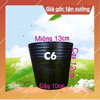 Chậu nhựa đen C6