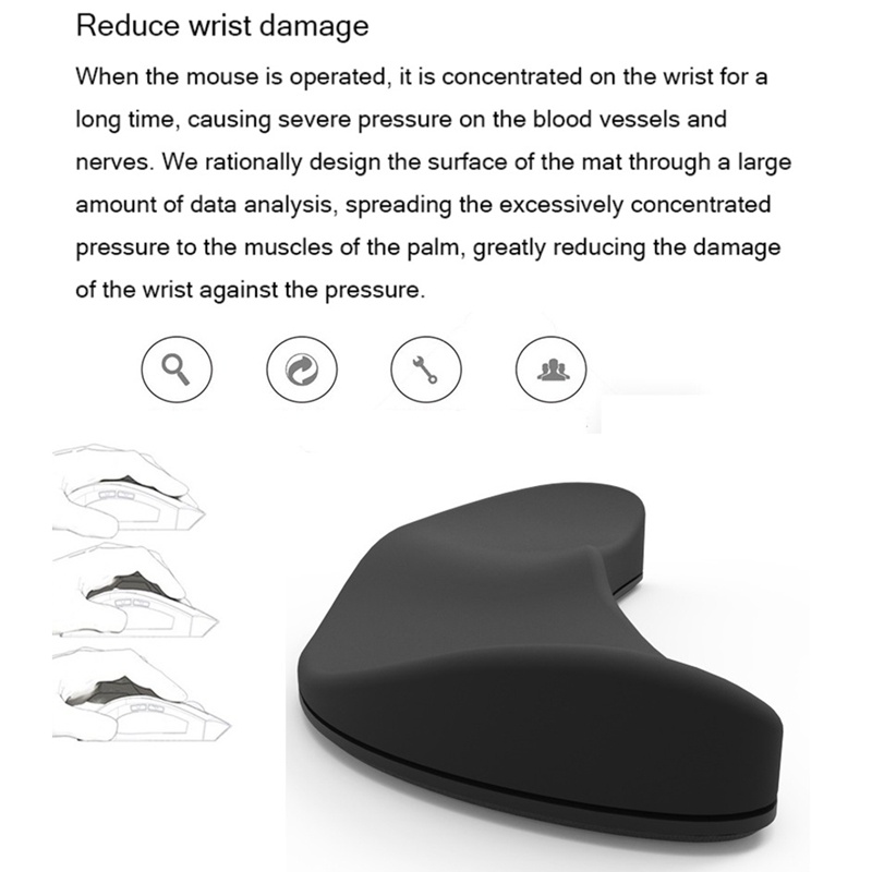 Miếng Lót Cổ Tay Khi Sử Dụng Chuột Máy Tính Bằng Gel Silicone Thoải Mái