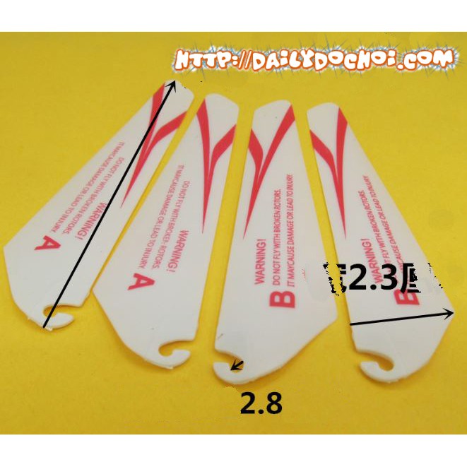 Cánh quạt 9cm móc vào nẹp cánh cho máy bay trực thăng