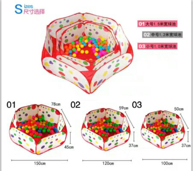 Nhà bóng cỡ đại chấm bi cho bé