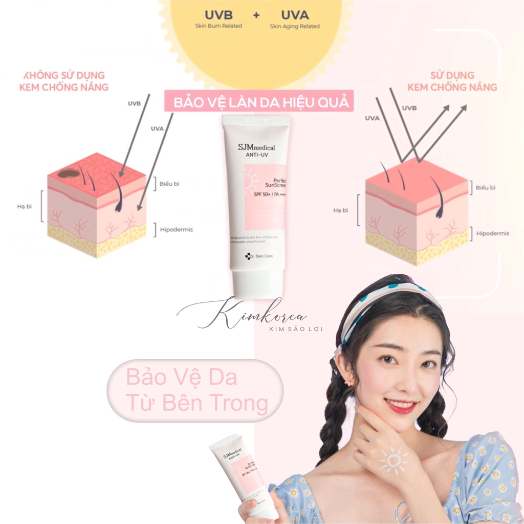 Kem chống nắng siêu hot SJM Medical Anti - uv spf50+pa++++