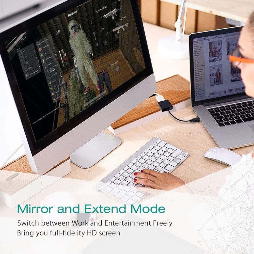 Cáp ChuyểN ĐổI Usb 3.0 Sang Vga 1080P 60hz Chuyên DụNg Cho MáY TíNh