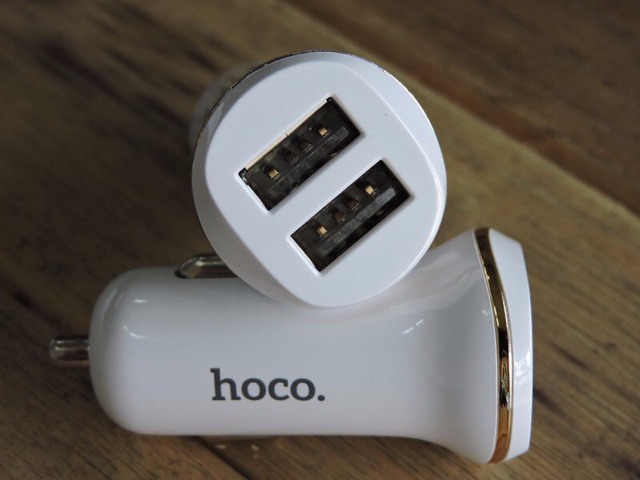 Củ sạc điện thoại trên oto 2 cổng sạc Hoco | BigBuy360 - bigbuy360.vn