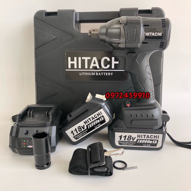 Máy Siết Bulong Pin Hitachi 118v không chổi than