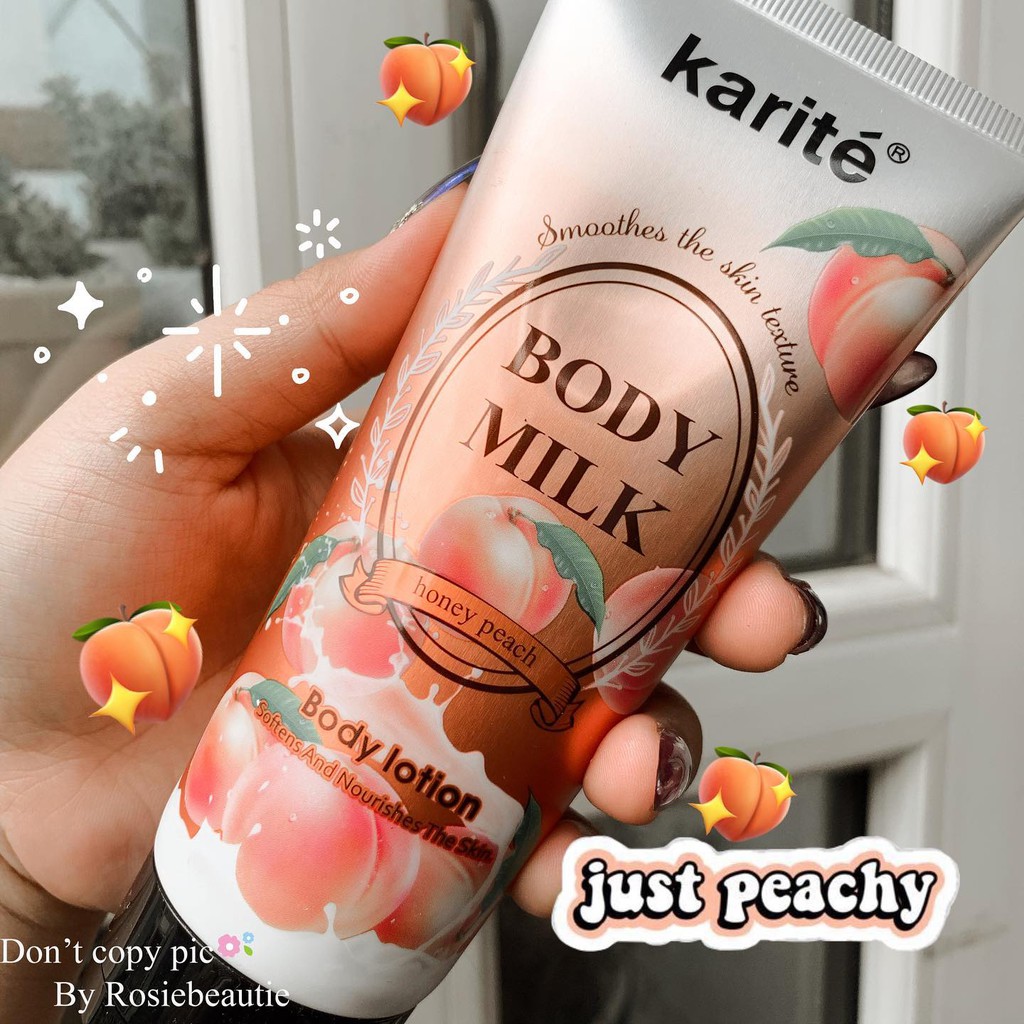 Kem Body  KARITE PEACH  dưỡng trắng da mịn màng hương đào