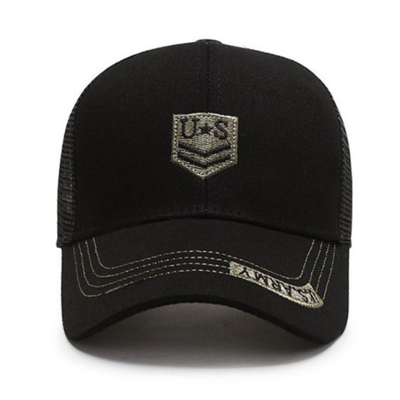 Mũ lưới họa tiết thêu thoáng khí thời trang mùa hè cho nam và nữ