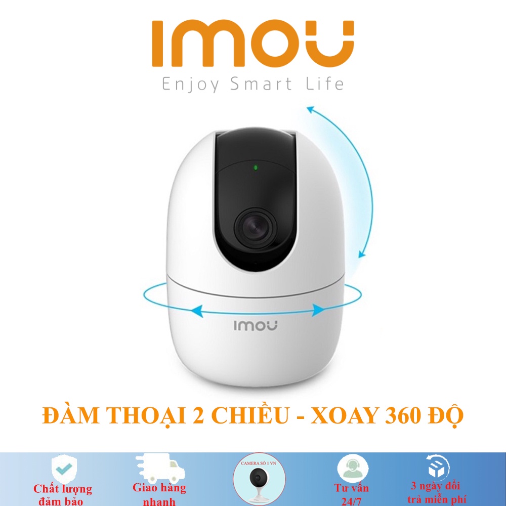 Camera IP WIFI XOAY 360 2M IMOU Ranger2 A22EP Trong Nhà Còi Hú Báo Động, chính hãng, bảo hành 24 tháng