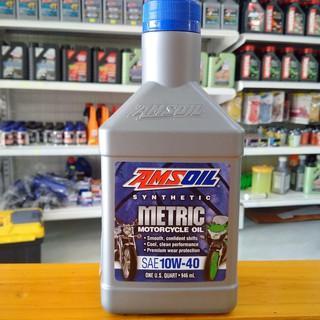 Dầu nhớt xe số,xe tay côn,xe tay ga cao cấp Amsoil Metric 10W-40 940ml