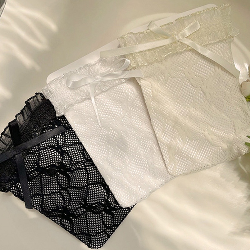 Vớ Lưới Phối Ren Đính Nơ Ruy Băng Dài Qua Gối Phong Cách Lolita Nhật Bản Ngọt Ngào Cho Nữ
