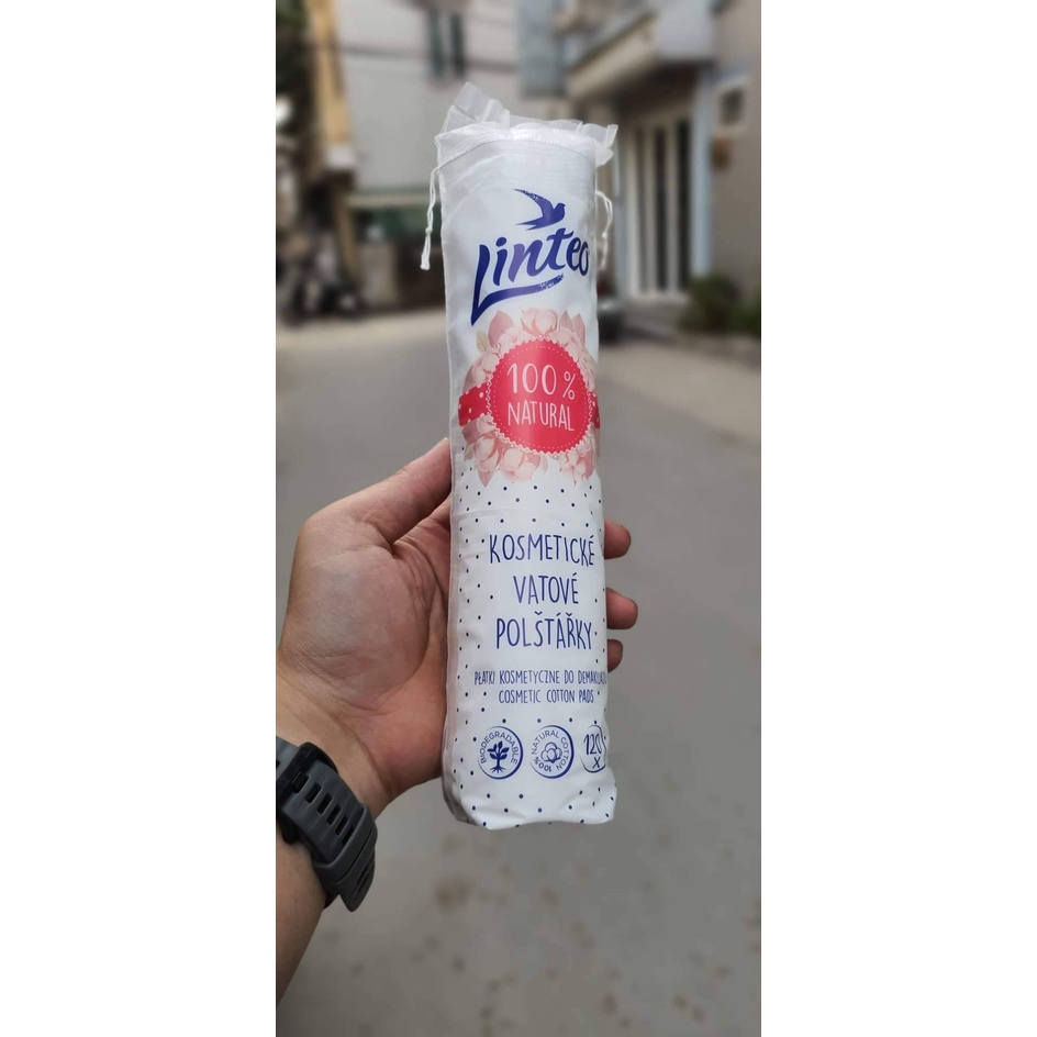 Bông Tẩy Trang Linteo 120 Miếng 100% Cotton