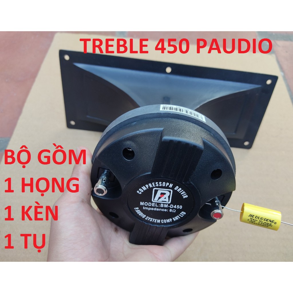 BỘ TREBLE RỜI PAUDIO 450 - 1 CỦ TREBLE KÈM HỌNG 11X28 TỤ 2,2MF - LOA TREBLE 450