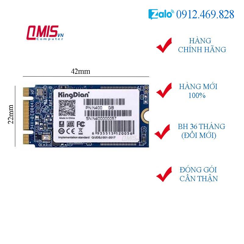 Ổ cứng SSD M2 Sata (2242) Kingdian N400 128GB, 256GB, 512GB - M2SATA (2242) - BẢO HÀNH 3 NĂM