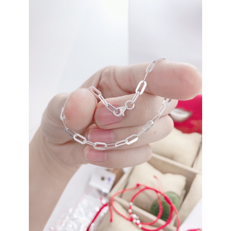 Lắc tay bạc ta mắt to xích to dành cho nam nữ có khắc tên XƯỞNG BẠC PHƯƠNG CẢNH CPJ