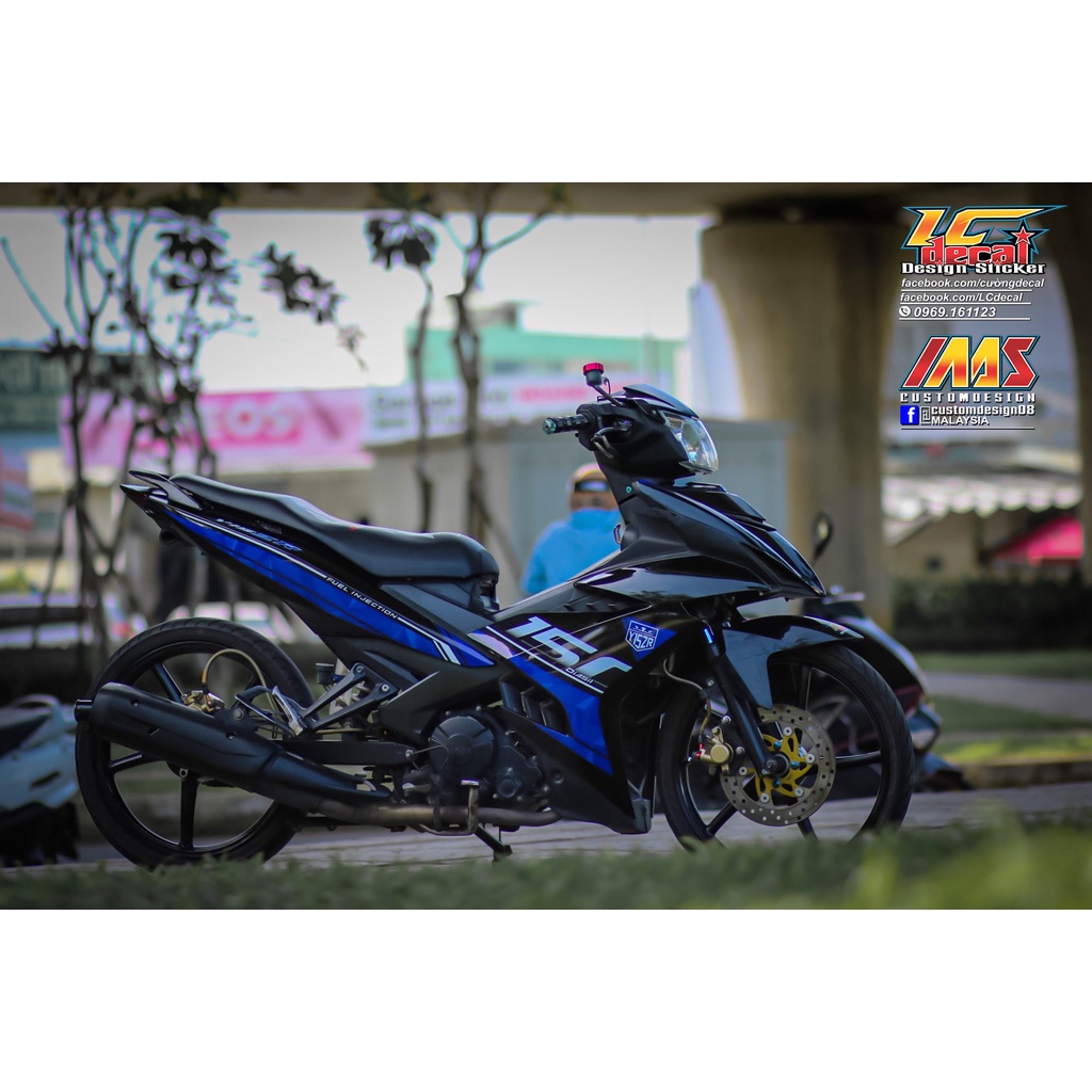 Tem rời Exciter 150 đenh xanh gp y15zr