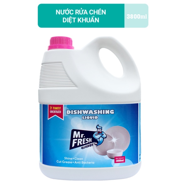 Nước rửa chén bát siêu đậm đặc Mr.Fresh 3.8L
