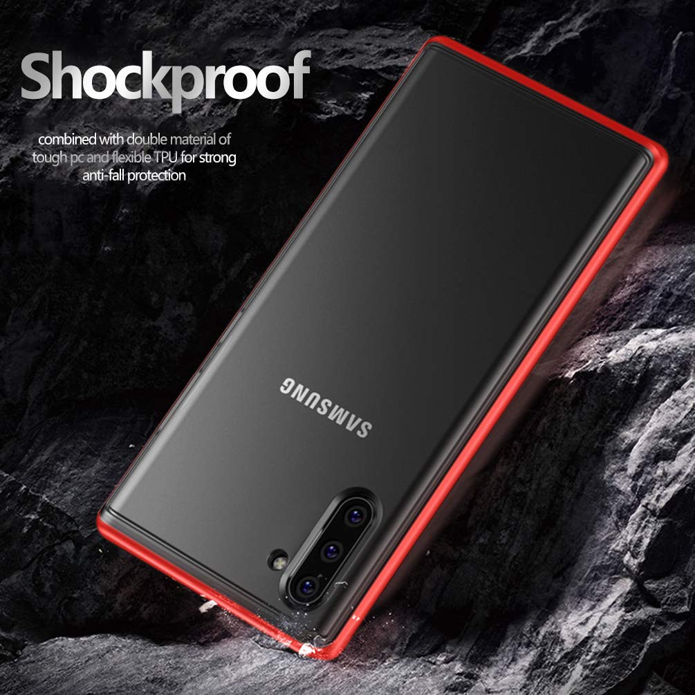 Ốp Lưng Samsung Note 10 Cứng Nhám Viền Màu Dẻo Chống Sốc