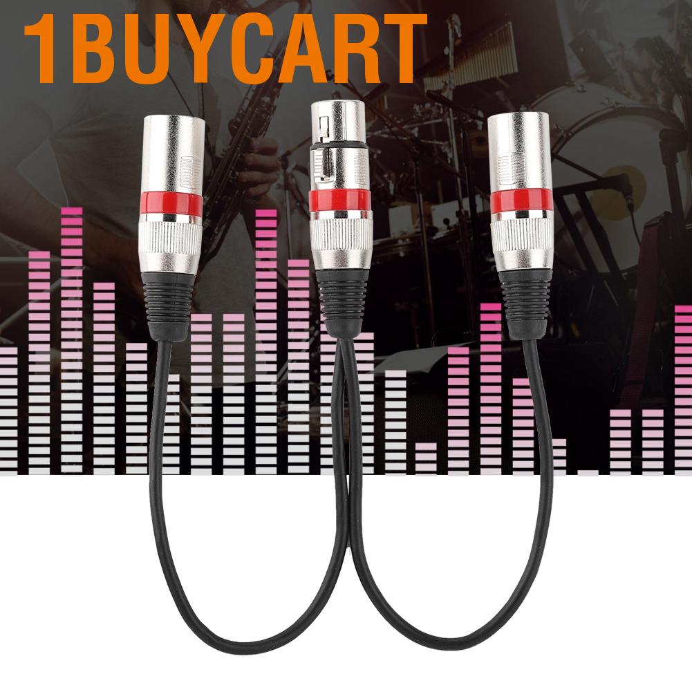 Cáp chia mic đầu cái XLR sang 2 đực kích thước 30cm chuyên dụng cho Canon