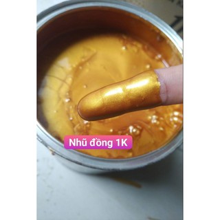 Sơn nhũ đồng cao cấp 1K YES - Mau khô, bền, bám - Tặng kèm cọ
