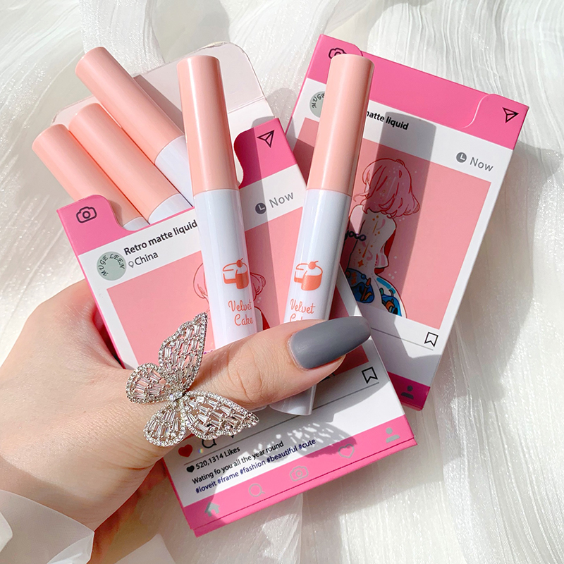 Set 5 Son Kem Lì Nhung Mịn Trang Điểm Chuyên Nghiệp