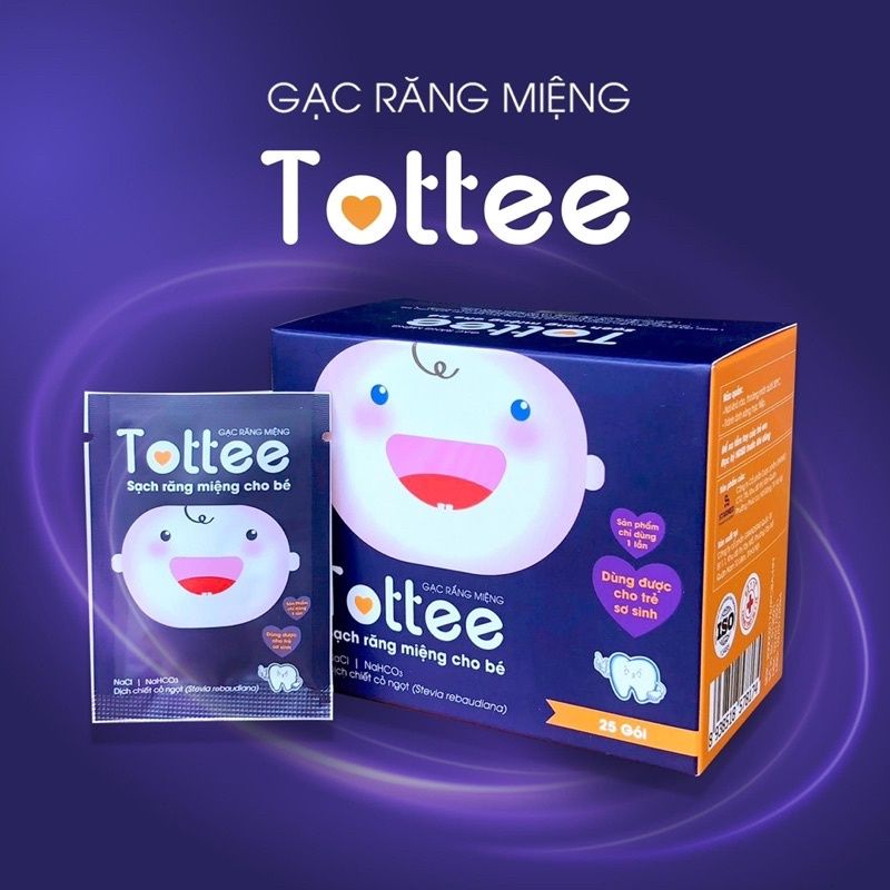 Gạc Rơ lưỡi Tottee làm sạch và ngăn ngừa các vấn đề về răng miệng(hộp 30c)