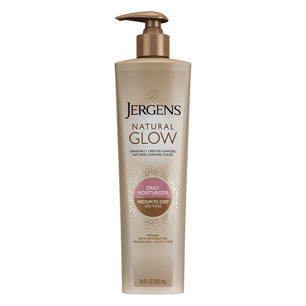 Kem nhuộm da Jergens Natural Glow daily moisturizer 295ml - Medium to Deep (Mỹ)