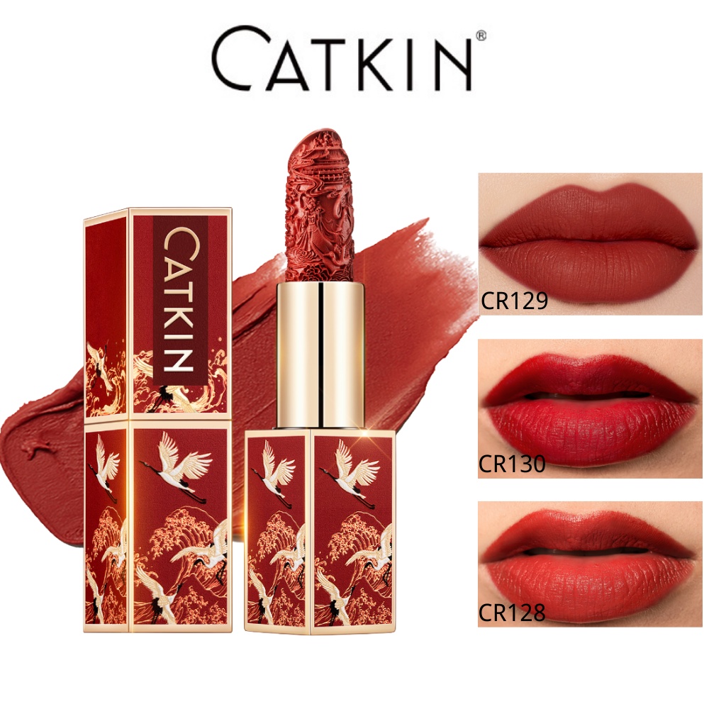 Son lì Catkin Son thỏi dạng kem nhung lì trang điểm môi nội địa Trung Son kem lì 3.6g