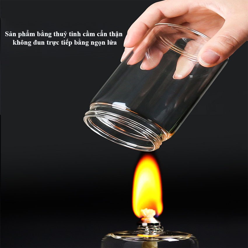 Lọ đựng gia vị, hũ đựng gia vị thủy tinh kèm thìa cao cấp