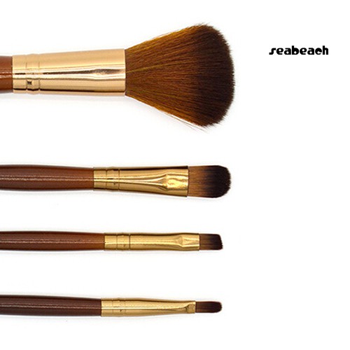 Set 4 cọ trang điểm tán má hồng/phấn mắt/son môi/chân mày tiện dụng