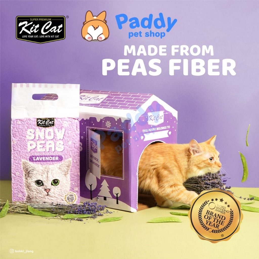 Cát Vệ Sinh Đậu Tuyết Kit Cat Snow Peas Cho Mèo (7L)