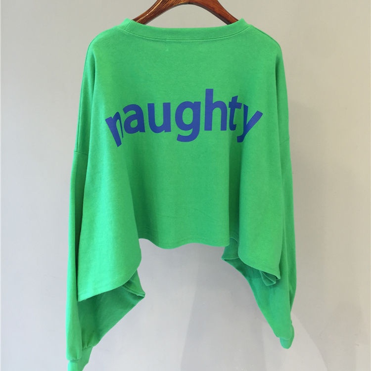 Áo Khoác Sweater Mỏng Dáng Rộng Ngắn In Chữ Kiểu Hàn Quốc Thời Trang 2022 Cho Nữ