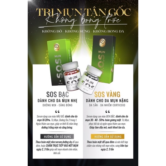 Mụn SOS Hoàng Thiên Sâm ⚡️Freeship⚡️Tiêu diệt mụn tận gốc, không bong tróc. | BigBuy360 - bigbuy360.vn