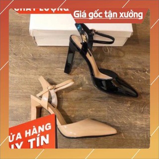 [Free Ship - Hàng cao cấp] Giày Cao Gót Bít Mũi Có Quai Hậu - Giày Bít Mũi Nữ