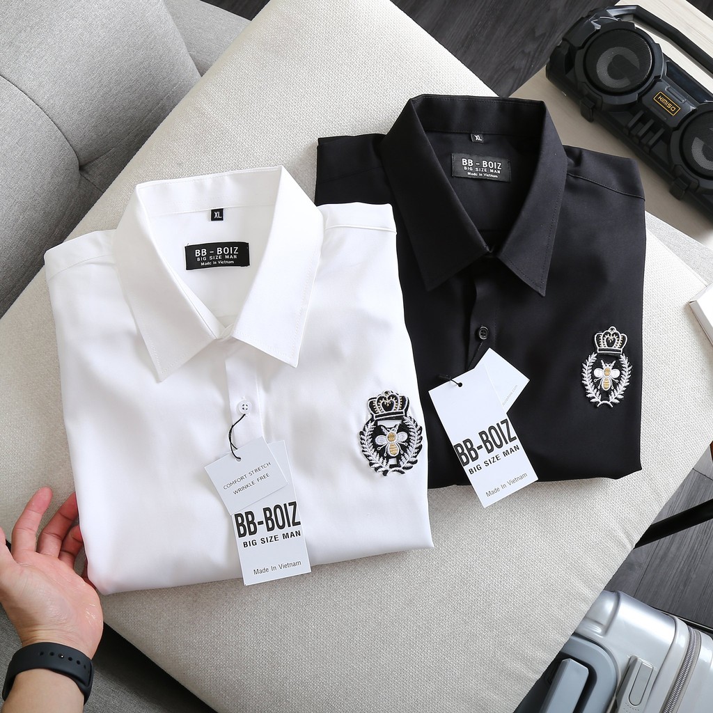 SALE SALE [bigsize &lt; 120kg] Áo sơ mi thời trang nam tay dài bigsize - mẫu 1 + 2