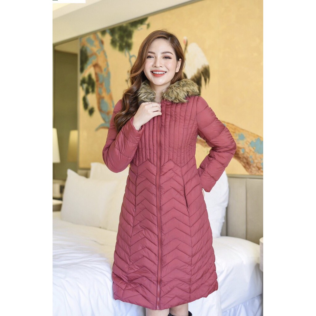 Áo phao siêu nhẹ nữ dáng dài áo phao big size A145