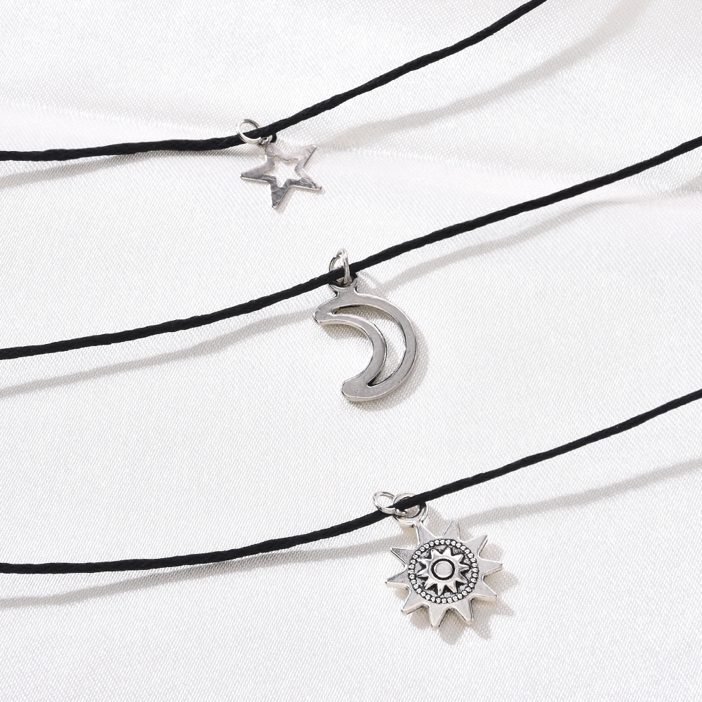 Lắc Chân Nhiều Lớp Hình Mặt Trăng Và Ngôi Sao Phong Cách Du Mục