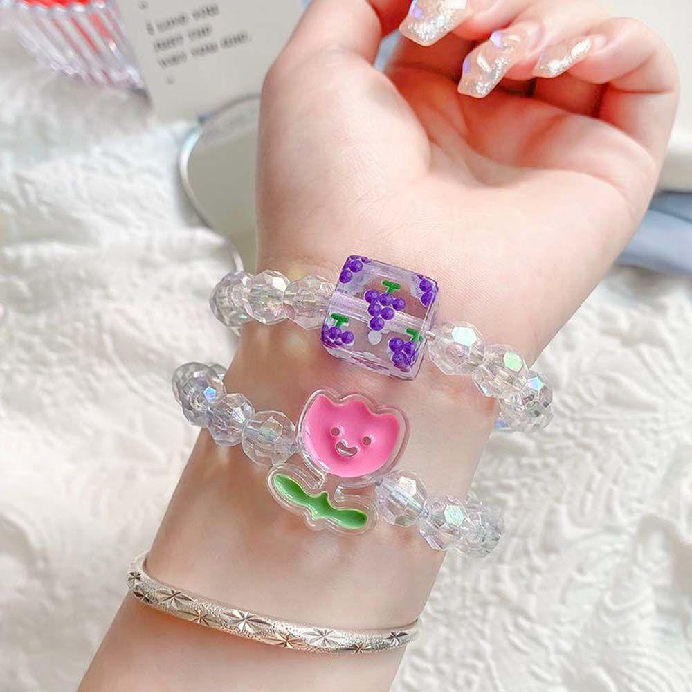 Dây Buộc Tóc Co Giãn Hình Hoa Tulip Xinh Xắn Cho Cặp Đôi|Vòng Tay Chuỗi Hạt Thời Trang