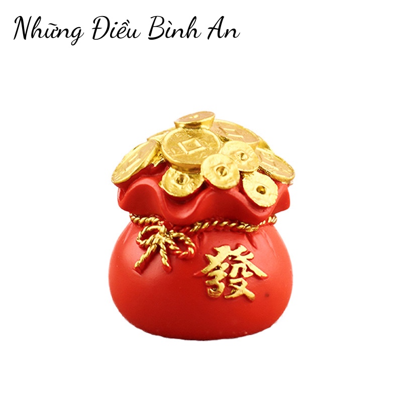 Tượng thần tài hũ vàng KÈM ĐẾ dễ thương mang lại tài lộc phong thủy 💕FREESHIP 50k💕 - Những Điều Bình An