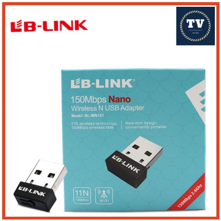 Usb wifi, usb thu wifi  LB-LINK BL-WN151 không râu tăng tốc độ wifi cho laptop, pc thiết kế nhỏ gon tiện lợi